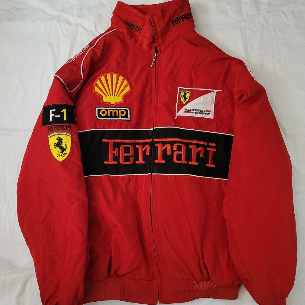 Ferrari Red Racing Jacket OMP F1 Vintage Scuderia